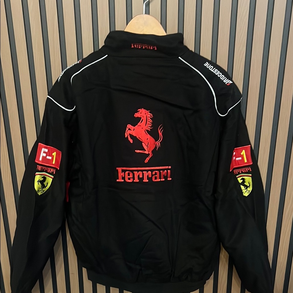 Ferrari Black & Red Racing Zip-Front Jacket - Picture 2 of 3